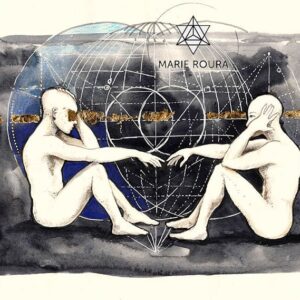 Anam Cara : Un dessin d'un homme et d'une femme assis devant un globe.