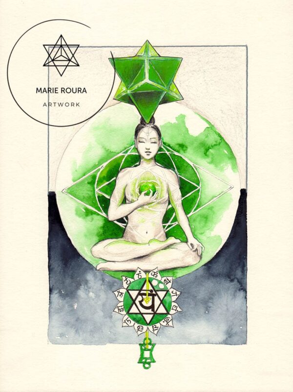 illustration chakra anahata