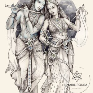 illustration radha krishna