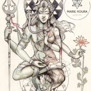 Un dessin Ardhanarishvara comme symbole de l'unité